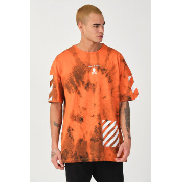 Maksim 21523 футболка мужская "Череп" оранжевый р.L