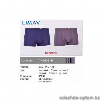 Limax DK56021B трусы мужские шорты (2шт) р.2XL-4XL bamboo